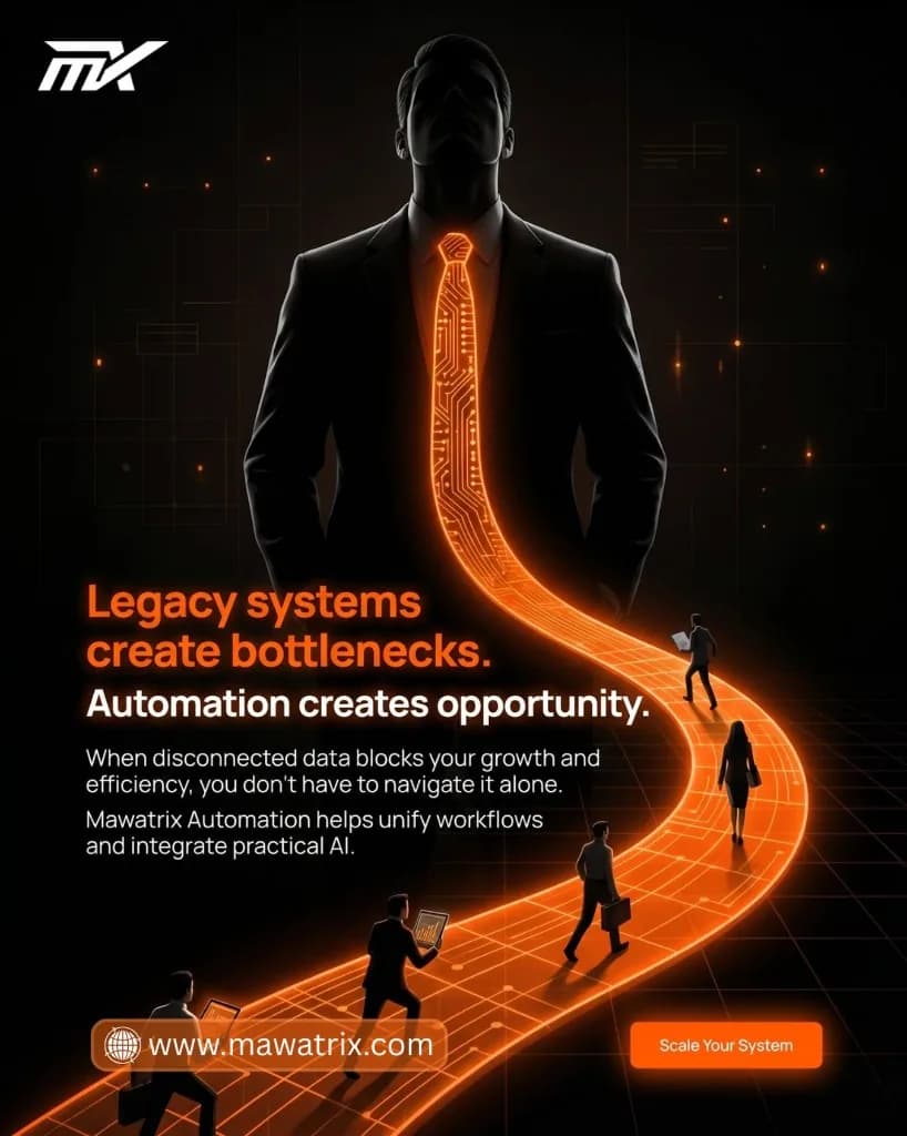 Mawatrix Technologies automation, from legacy bottlenecks to AI and unified workflows for scalable systems.
